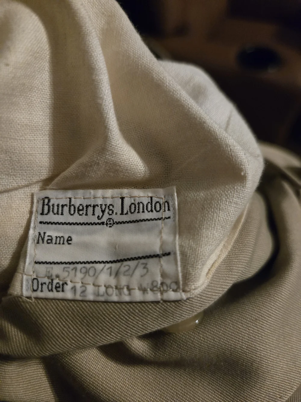 Sold! Vintage 1980 Burberry's Beige Classic Trench Coat Womens Size 12 Long - Picture 9 of 9